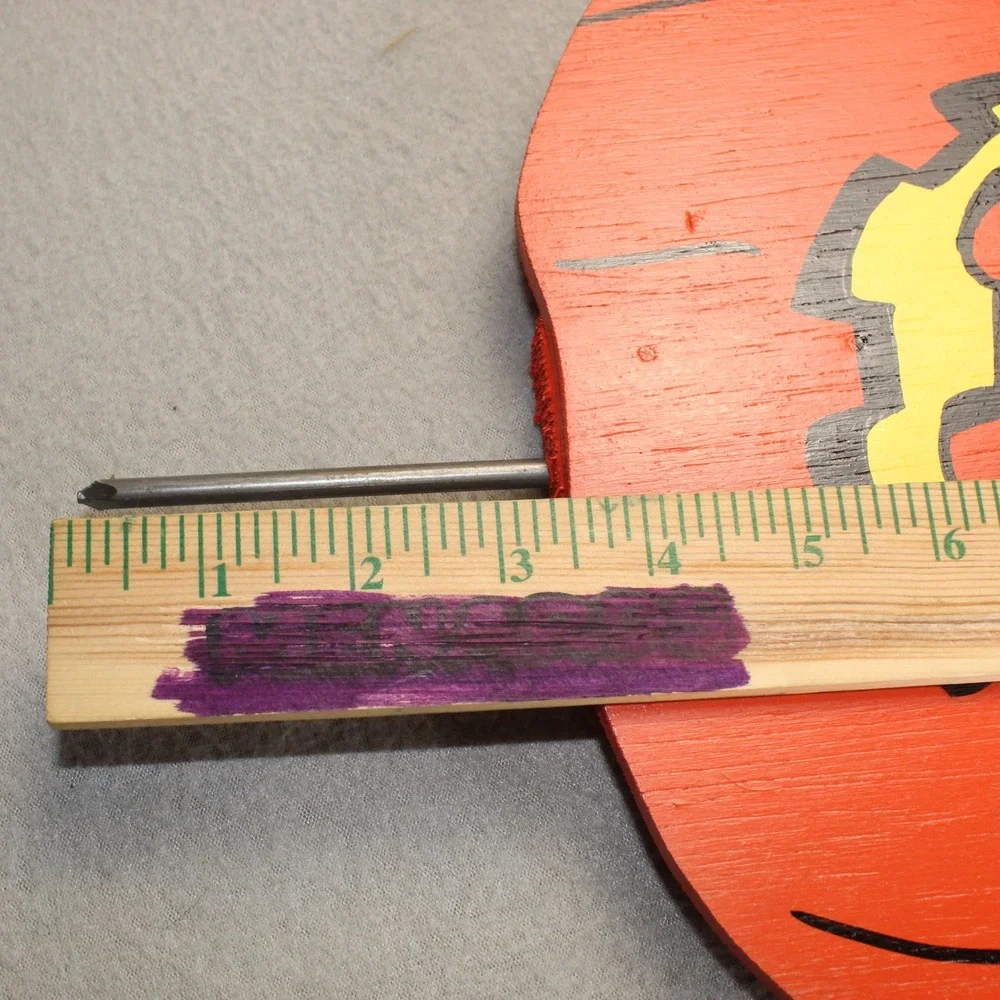 Unbranded Wooden Pumpkin Decor Orange Jack-O-Lantern Yard Stake Rustic Halloween
